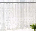 Gold Floral Sheer Cafe Curtain