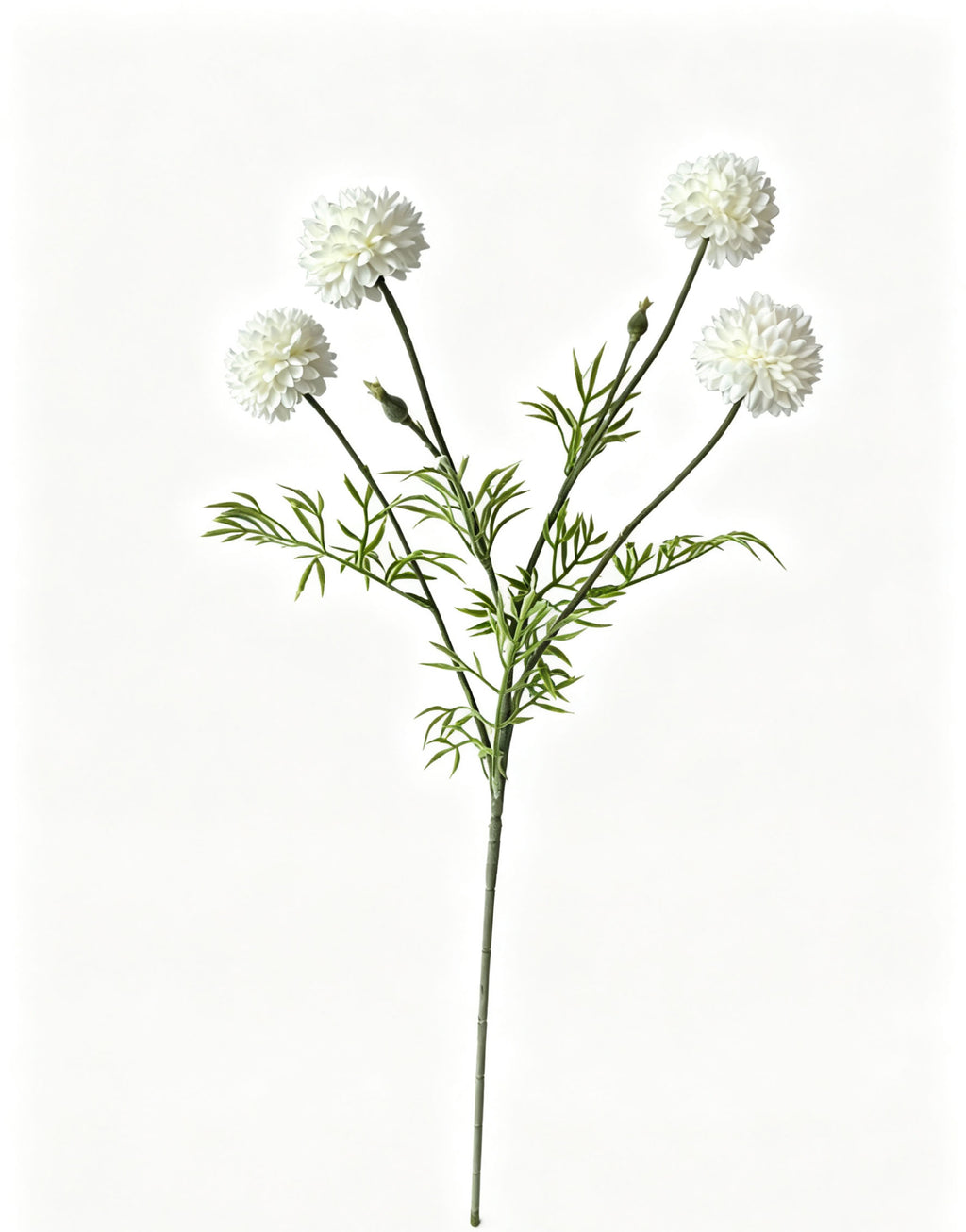 4-Bloom Flocked Pom Pom