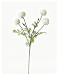 4-Bloom Flocked Pom Pom