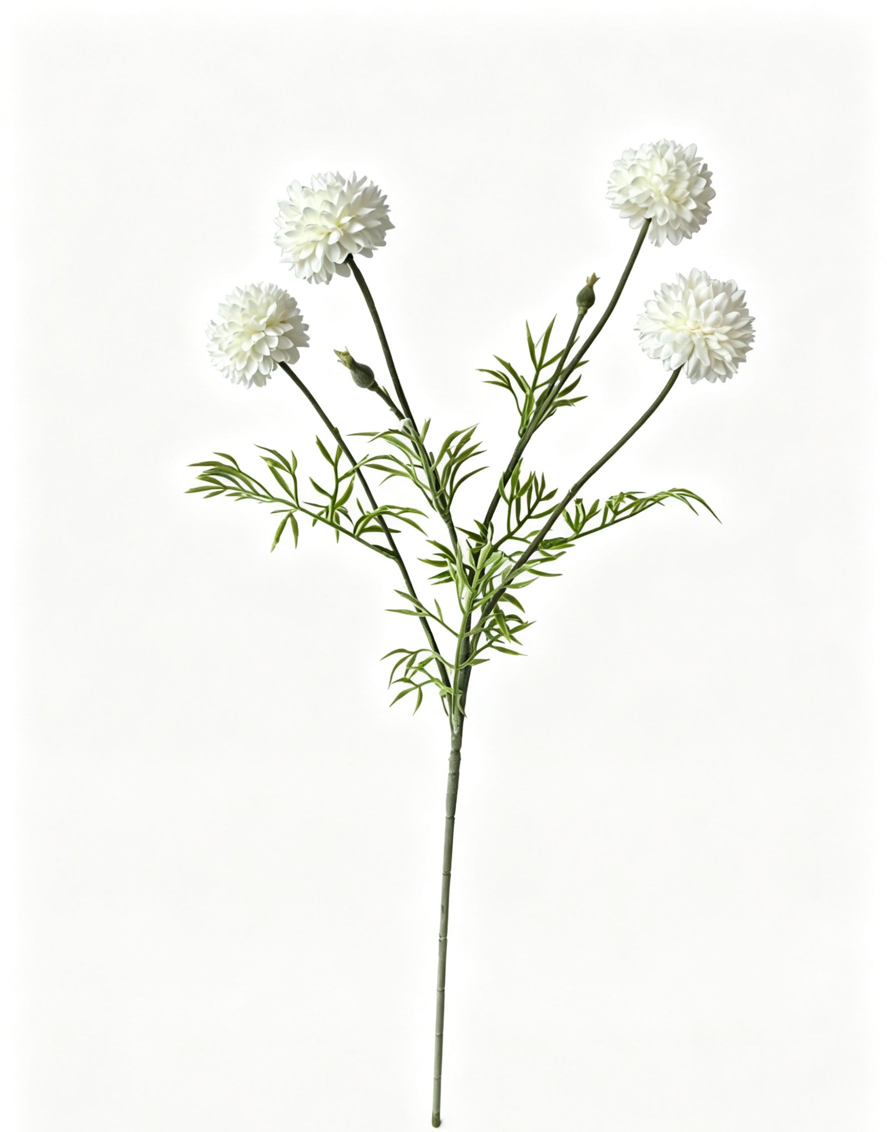 4-Bloom Flocked Pom Pom
