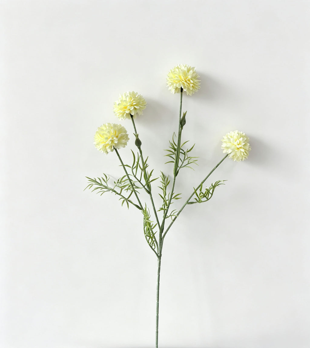 4-Bloom Flocked Pom Pom