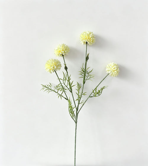 4-Bloom Flocked Pom Pom