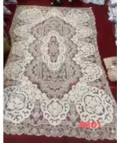 Wit Gebloemd Modern Kanten Tafelkleed