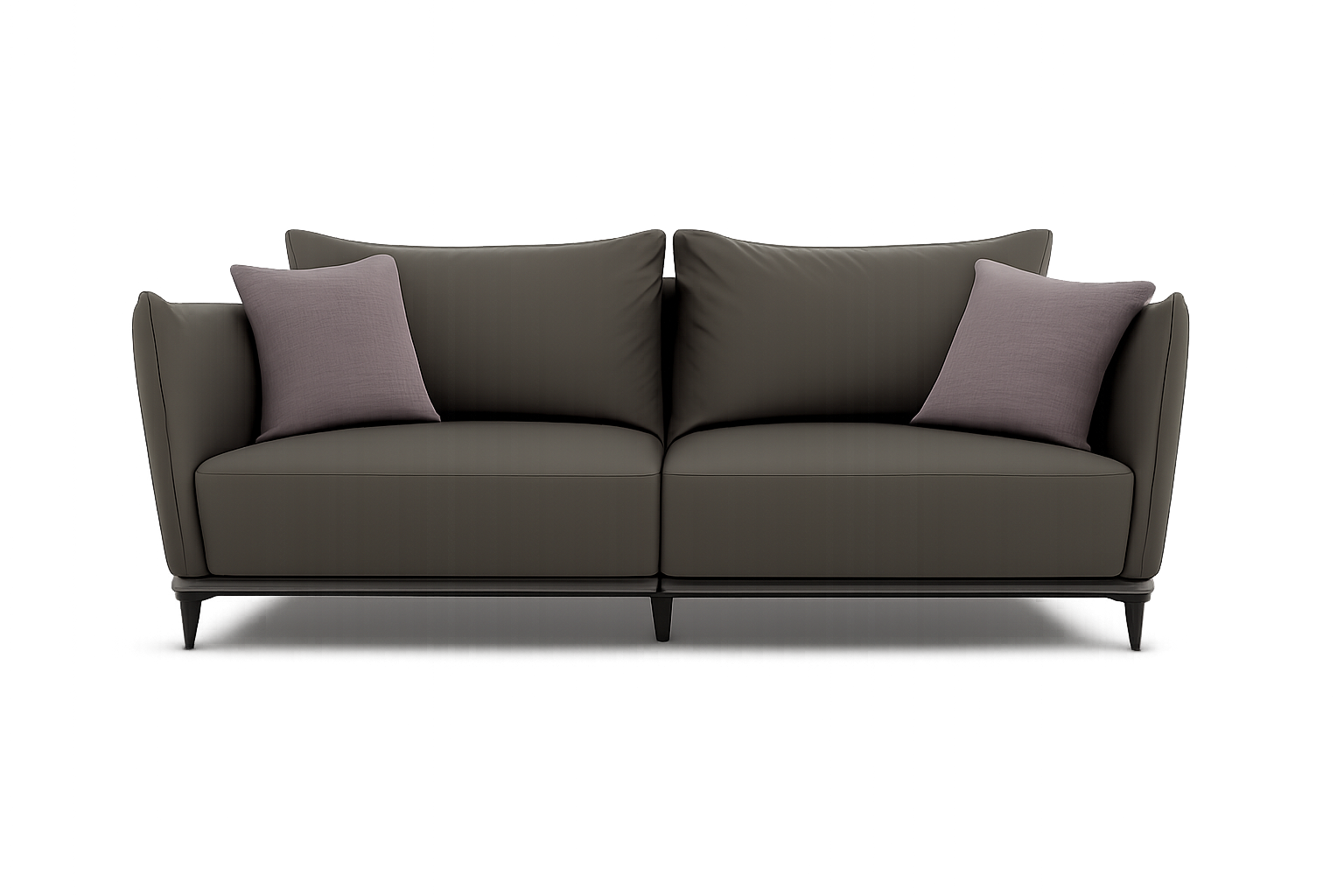 Semi-Leather Double Wide Sofa-L 210 cm; W 98cm; H 89cm
